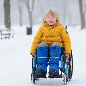 Koolway Sports Winter Snow Boots For Kids With Disabilities Non-Walking AFOs